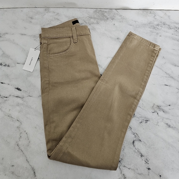 J Brand Alana High Rise Crop Skinny Tan Camel Jeans 26 NWT - Picture 4 of 11